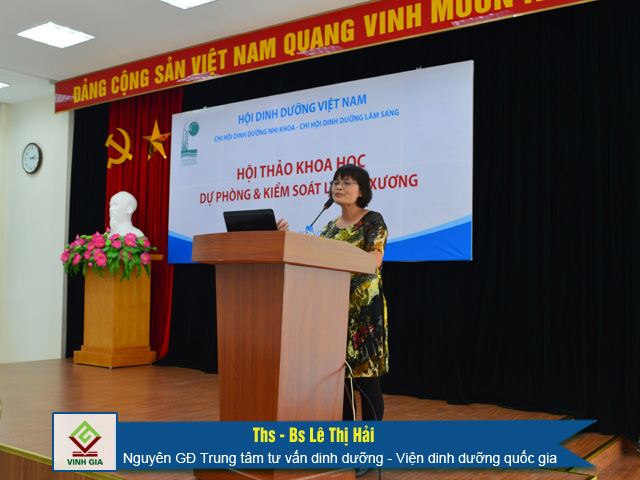 Ths - Bs Lê Thị Hải phát biểu tại buổi hội thảo