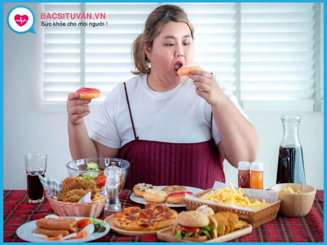 Biểu hiện của rối loạn ăn uống là Ăn nhiều